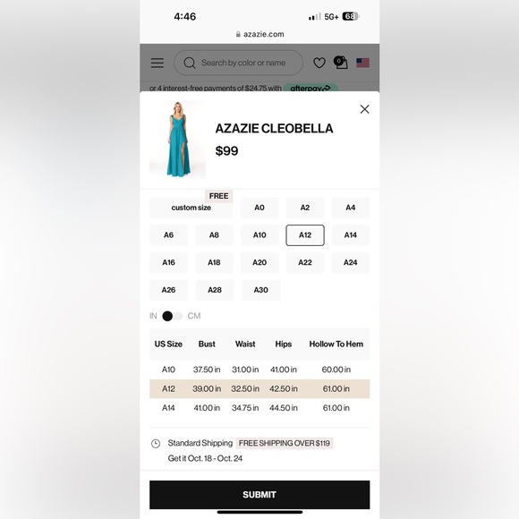 NWT Azazie “Cleobella” Bridesmaid Dress in JADE - Picture 7 of 12